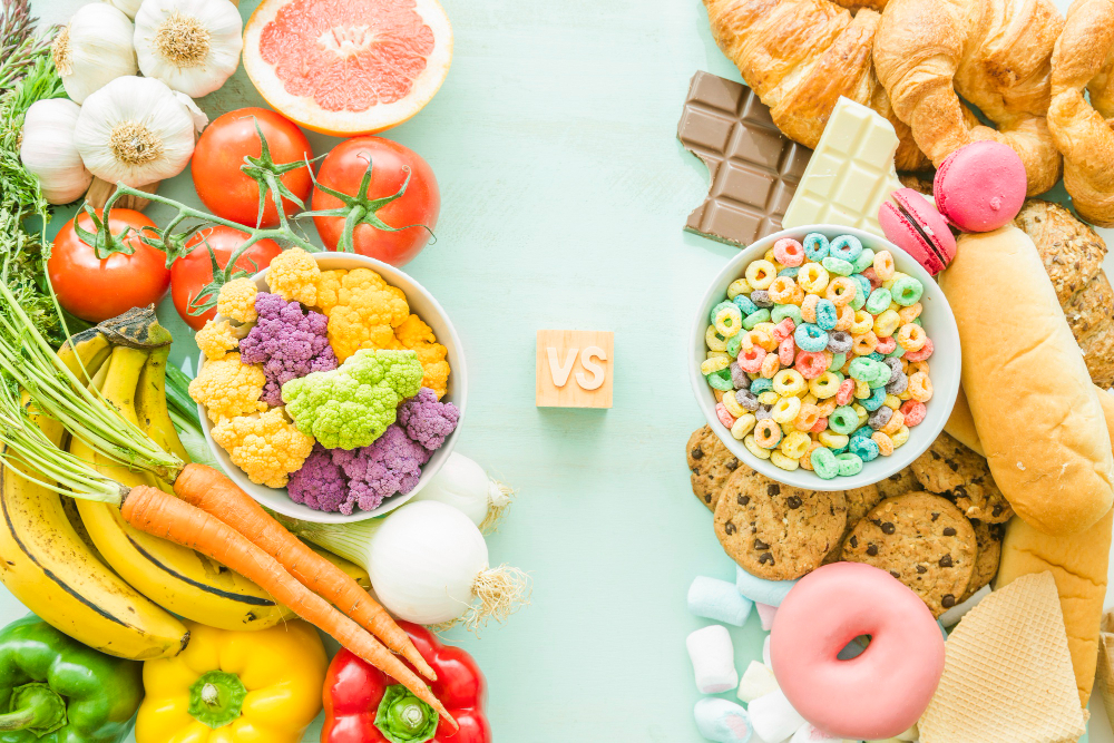 Comparison Of Processed Food Vs Healthy Foods